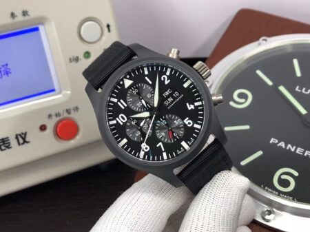 IWC Top Gun IW389101 Ceramic Case Black Dial Black Nylon Band with Clone 69380 Movement - Image 2