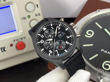 IWC Top Gun IW389101 Ceramic Case Black Dial Black Nylon Band with Clone 69380 Movement - Image 4