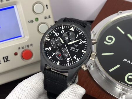 IWC Top Gun IW389101 Ceramic Case Black Dial Black Nylon Band with Clone 69380 Movement - Image 5