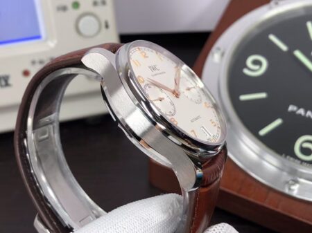 IWC Portuguese 7 Days Power Reserve IW500704 White Dial Brown Leather Strap Clone 52010 Movement - Image 6