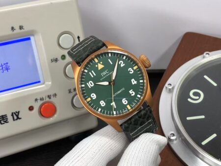 IWC Big Pilot IW329702 Bronze Case Green Dial Green Leather Strap with Clone 82100 Movement - Image 2