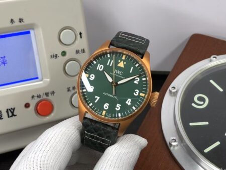 IWC Big Pilot IW329702 Bronze Case Green Dial Green Leather Strap with Clone 82100 Movement - Image 3