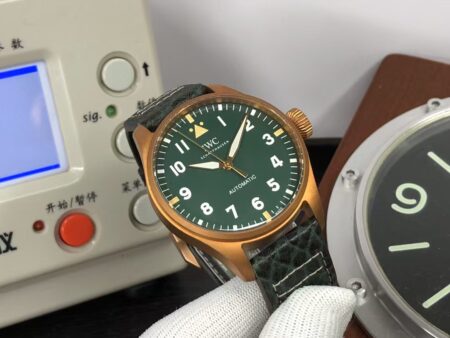IWC Big Pilot IW329702 Bronze Case Green Dial Green Leather Strap with Clone 82100 Movement - Image 4