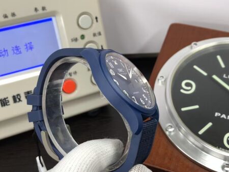 IWC Laureus Mark XVIII IW328101 Blue Ceramic Case Blue Dial Blue Nylon Band - Image 6