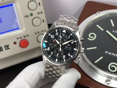 IWC Pilot Chrono IW377710 Stainless Steel Case Black Dial with Clone 79320 Movement - Image 3