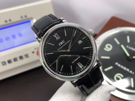 IWC Portofino 40mm IW356502 Sapphire Crystal Black Dial Black Leather Strap - Image 2