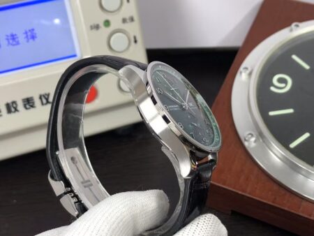 IWC Portuguese IW371615 Stainless Steel Case Gren Dial with Black Leather Strap - Image 6