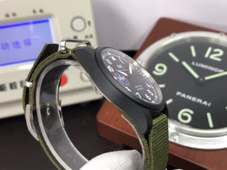 IWC Mark XVIII Top Gun IW324712 Black Ceramic Case Green Nylon Band with Clone 32111 Movement - Image 6