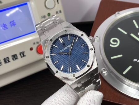 APSF Audemars Piguet Royal Oak 15500 Blue Dial with Super Clone 4302 Movement - Image 2