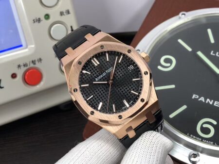 APSF Audemars Piguet Royal Oak 15500 Rose Gold Case Black Dial with Super Clone 4302 Movement - Image 2