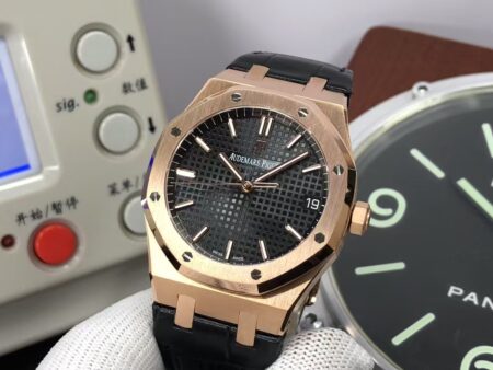 APSF Audemars Piguet Royal Oak 15500 Rose Gold Case Black Dial with Super Clone 4302 Movement - Image 4