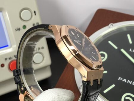APSF Audemars Piguet Royal Oak 15500 Rose Gold Case Black Dial with Super Clone 4302 Movement - Image 6