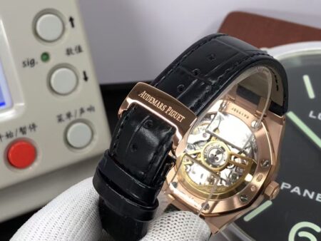 APSF Audemars Piguet Royal Oak 15500 Rose Gold Case Black Dial with Super Clone 4302 Movement - Image 9