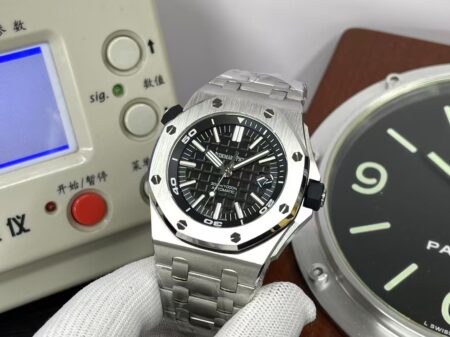 APSF Audemars Piguet Royal Oak Offshore Diver 15703 Black Dial Steel Bracelet with Super 3120 Movement - Image 4