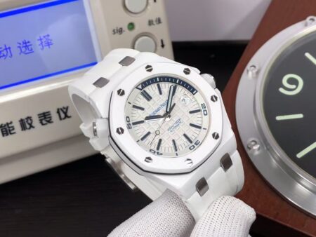 APSF Audemars Piguet Royal Oak Offshore Diver 15707 White Ceramic with Super Clone 3120 Movement - Image 4