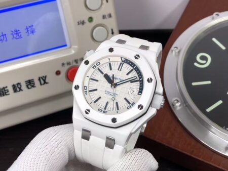 APSF Audemars Piguet Royal Oak Offshore Diver 15707 White Ceramic with Super Clone 3120 Movement - Image 5