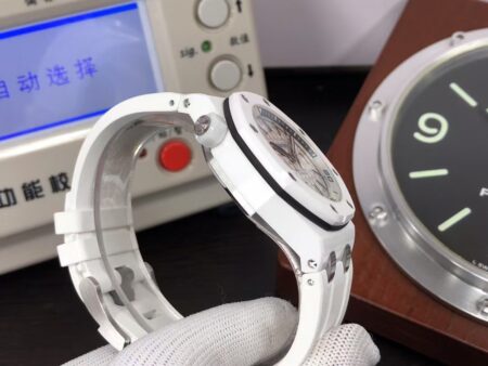 APSF Audemars Piguet Royal Oak Offshore Diver 15707 White Ceramic with Super Clone 3120 Movement - Image 6