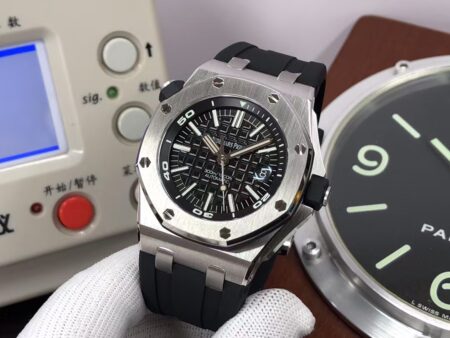 APSF Audemars Piguet Royal Oak Offshore Diver 15710 Black Dial Black Rubber Band with Super 3120 Movement - Image 5