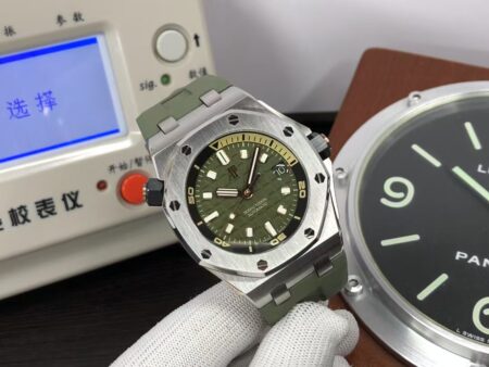 APSF Audemars Piguet Royal Oak Offshore Diver 15720 Green Dial with Super 4308 Movement - Image 2