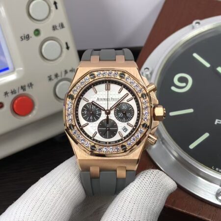 RXWF Audemars Piguet Royal Oak 26231 37mm Swiss Quartz Movement Rose Gold Case Diamond Bezel