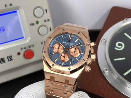 OMF Audemars Piguet Royal Oak Chrono 26331 Rose Gold Case Blue Dial with Asia 7750 Movement - Image 5