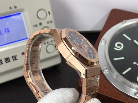 OMF Audemars Piguet Royal Oak Chrono 26331 Rose Gold Case Blue Dial with Asia 7750 Movement - Image 6