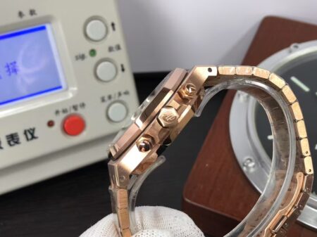 OMF Audemars Piguet Royal Oak Chrono 26331 Rose Gold Case Blue Dial with Asia 7750 Movement - Image 7
