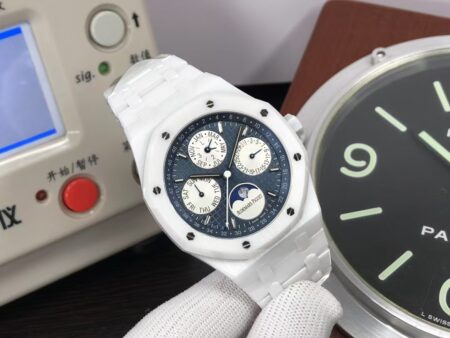 APSF Audemars Piguet Royal Oak Perpetual Calendar 26579 White Ceramic Clone 5134 Movement - Image 2
