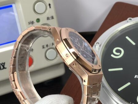 APSF Audemars Piguet Royal Oak Perpetual Calendar 26574 Moon Phase Rose Gold Blue Dial with Clone 5134 Movement - Image 6