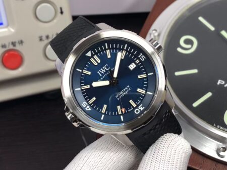 IWC AquaTimer Stainless Steel Case Blue Dial Black Rubber Band - Image 2