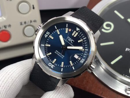 IWC AquaTimer Stainless Steel Case Blue Dial Black Rubber Band - Image 3