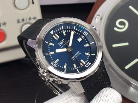IWC AquaTimer Stainless Steel Case Blue Dial Black Rubber Band - Image 4
