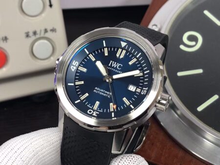 IWC AquaTimer Stainless Steel Case Blue Dial Black Rubber Band - Image 5