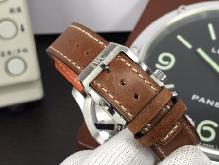 IWC Pilot Chrono IW377709 Stainless Steel Case Black Dial Brown Leather Strap - Image 9