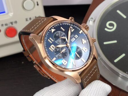 IWC Pilot Chrono IW377721 Le Petit Prince Rose Gold Case Blue Dial with Clone 79320 Movement - Image 4
