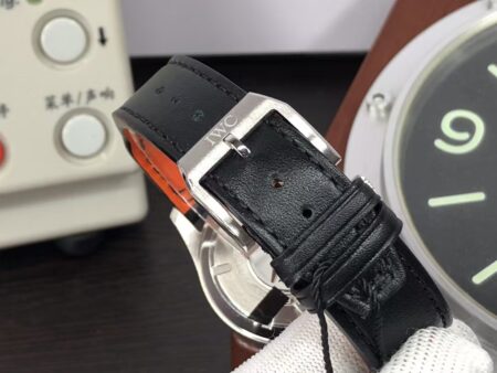 Replica IWC Mark XVIII IW327001 Black Dial Black Leather Strap with Genuine Swiss Movement - Image 9