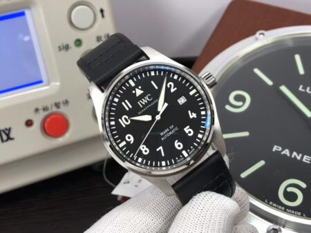 IWC Pilot Mark XX IW328201 Black Dial Black Leather Strap with Clone 32111 Movement - Image 2