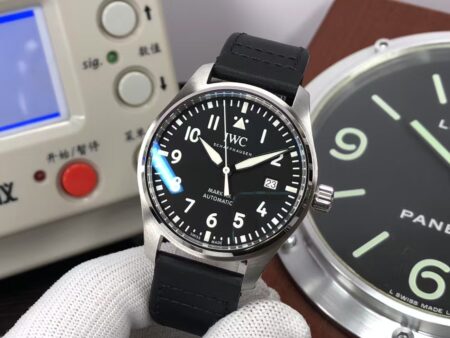 IWC Pilot Mark XX IW328201 Black Dial Black Leather Strap with Clone 32111 Movement - Image 3