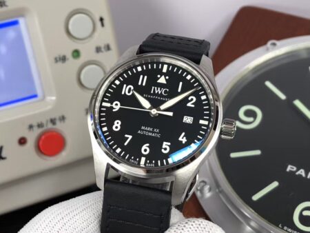 IWC Pilot Mark XX IW328201 Black Dial Black Leather Strap with Clone 32111 Movement - Image 5