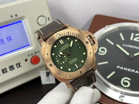 Premium Replica Panerai PAM 382 Bronzo Submersible Green Dial with Super Clone P.9000 Movement - Image 2