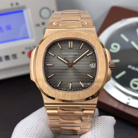 Patek Philippe Nautilus 5711 Rose Gold Case Grey Dial Super Clone 324 Movement