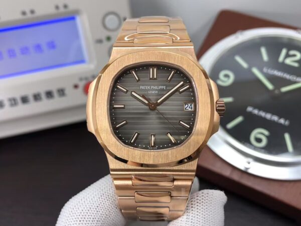 Patek Philippe Nautilus 5711 Rose Gold Case Grey Dial Super Clone 324 Movement