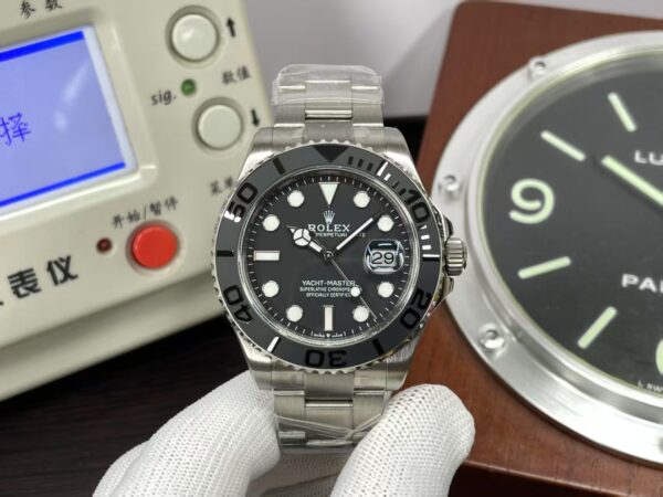 Perfect 1:1 Replica Rolex YachtMaster 226626 Titanium Watch with Super Clone 3235 Movement Ceramic Bezel