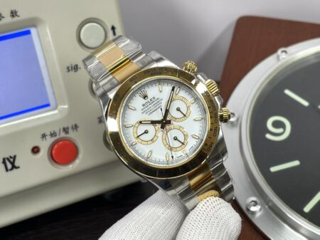 Rolex Daytona 126503 Two Tone Yellow Gold Case Super Clone 4131 Movement White Dial - Image 2
