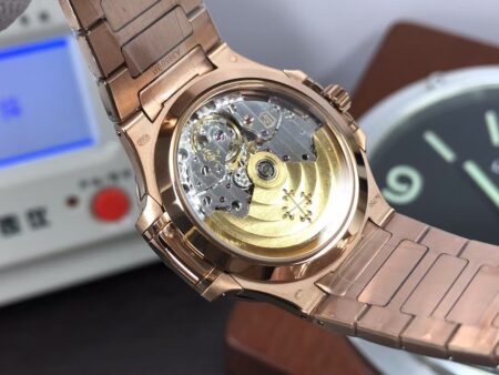 Patek Philippe Nautilus Ladies 7118 Rose Gold Case White Dial Diamond Bezel with Super Clone 324 Movement - Image 8