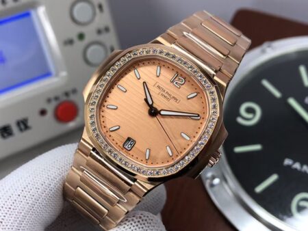 Patek Philippe Nautilus 7118 Ladies Rose Gold Case Rose Gold Dial Super Clone 324 Movement - Image 3