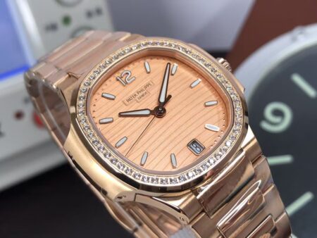 Patek Philippe Nautilus 7118 Ladies Rose Gold Case Rose Gold Dial Super Clone 324 Movement - Image 4
