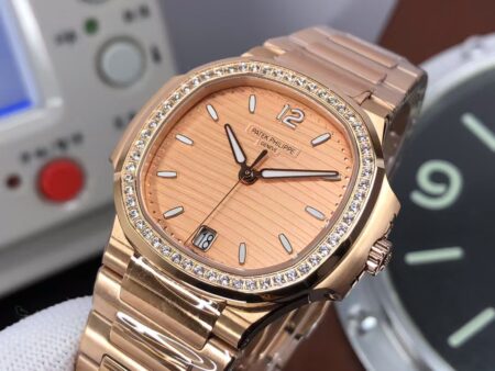 Patek Philippe Nautilus 7118 Ladies Rose Gold Case Rose Gold Dial Super Clone 324 Movement - Image 5