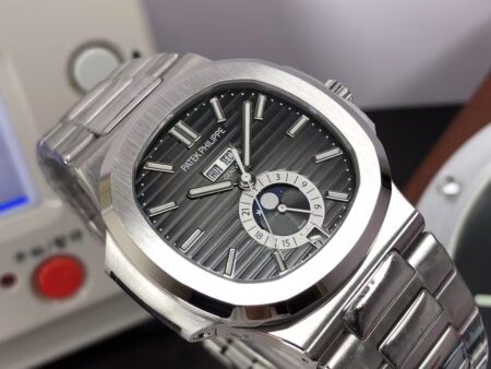 Premium Replica Patek Philippe Nautilus Annual Calendar 5726 Stainless Steel Case Clone 325 Movement Grey Dial - Image 5