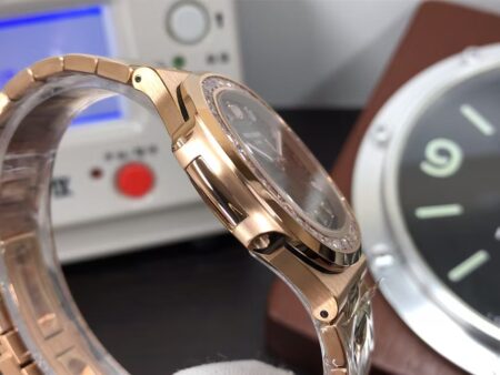 Patek Philippe Nautilus 5711 Rose Gold Case Diamond Bezel Grey Dial with Super Clone 324 Movement - Image 6